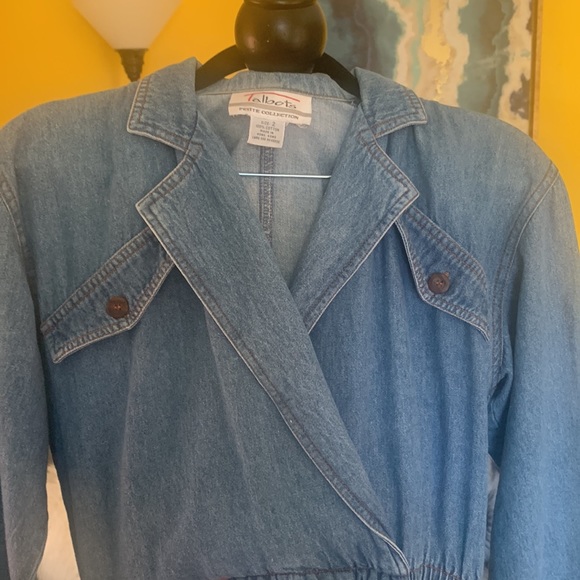 Vintage Talbots blue jean dress size 2 - Picture 3 of 8